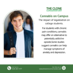 A picture a happy college student who found cannabis as an alternative to opioids