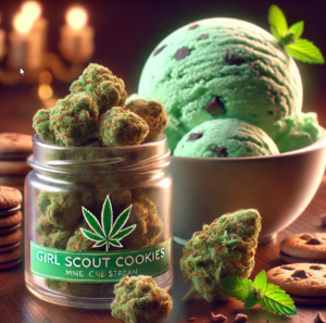 Girl Scout Cookie strain and mint chocolate chip ice cream