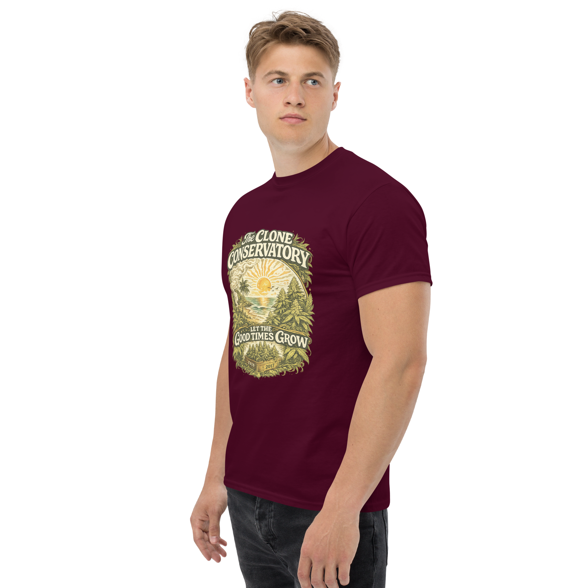Unisex lifestyle tee with Let the Good Times Roll print