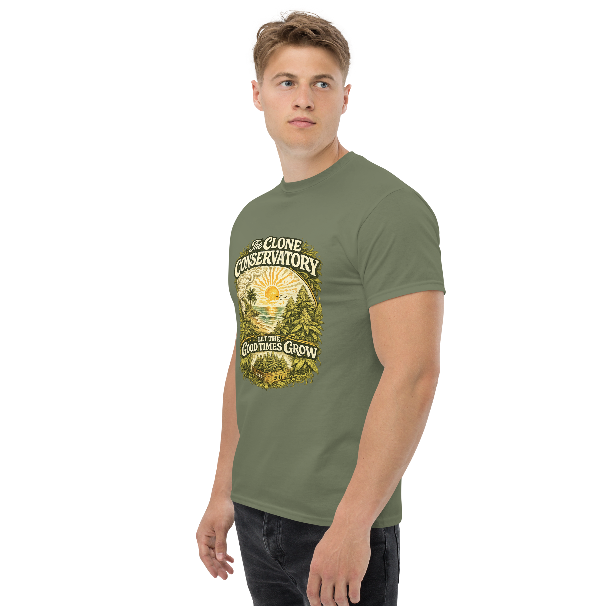 Let the Good Times Roll Unisex Classic Tee in Green